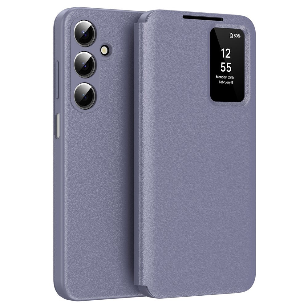Galaxy A17 4G/5G Lederhülle – Mit Kartenfach & Smart-View Fenster