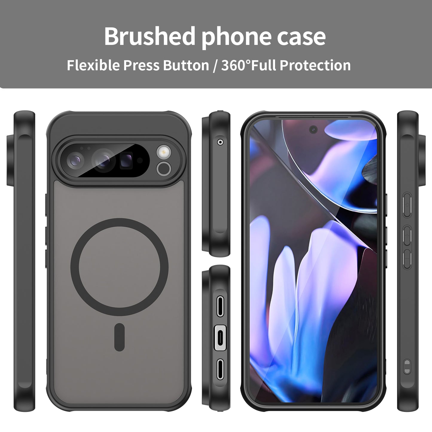 Pixel 10 Pro XL Magnetische Hülle – mit Skin-Touch Finish & Bildschirmfolie