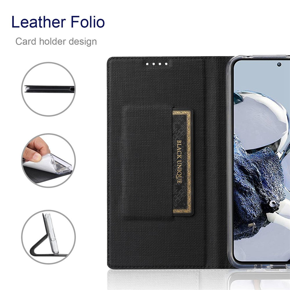 VILI DMX Series Shockproof Phone Case for Xiaomi 12T 5G / Redmi K50 Ultra 5G, PU Leather Flip Magnetic Closure Phone Cover Stand with Card Holder