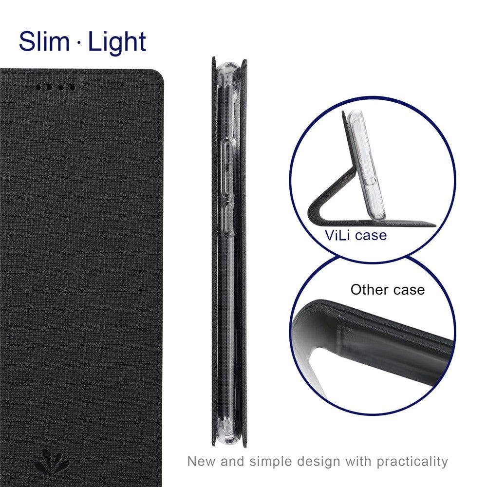 VILI DMX Series Shockproof Phone Case for Xiaomi 12T 5G / Redmi K50 Ultra 5G, PU Leather Flip Magnetic Closure Phone Cover Stand with Card Holder