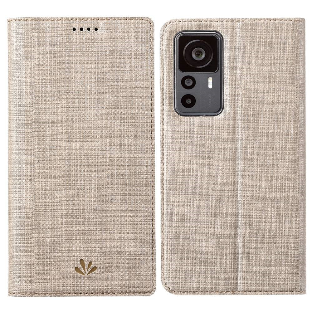 VILI DMX Series Shockproof Phone Case for Xiaomi 12T 5G / Redmi K50 Ultra 5G, PU Leather Flip Magnetic Closure Phone Cover Stand with Card Holder