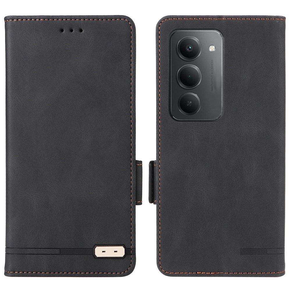 For Xiaomi Redmi 15 5G (Global) (169mm) Case Leather Wallet Flip Phone Cover with Hardware Decor