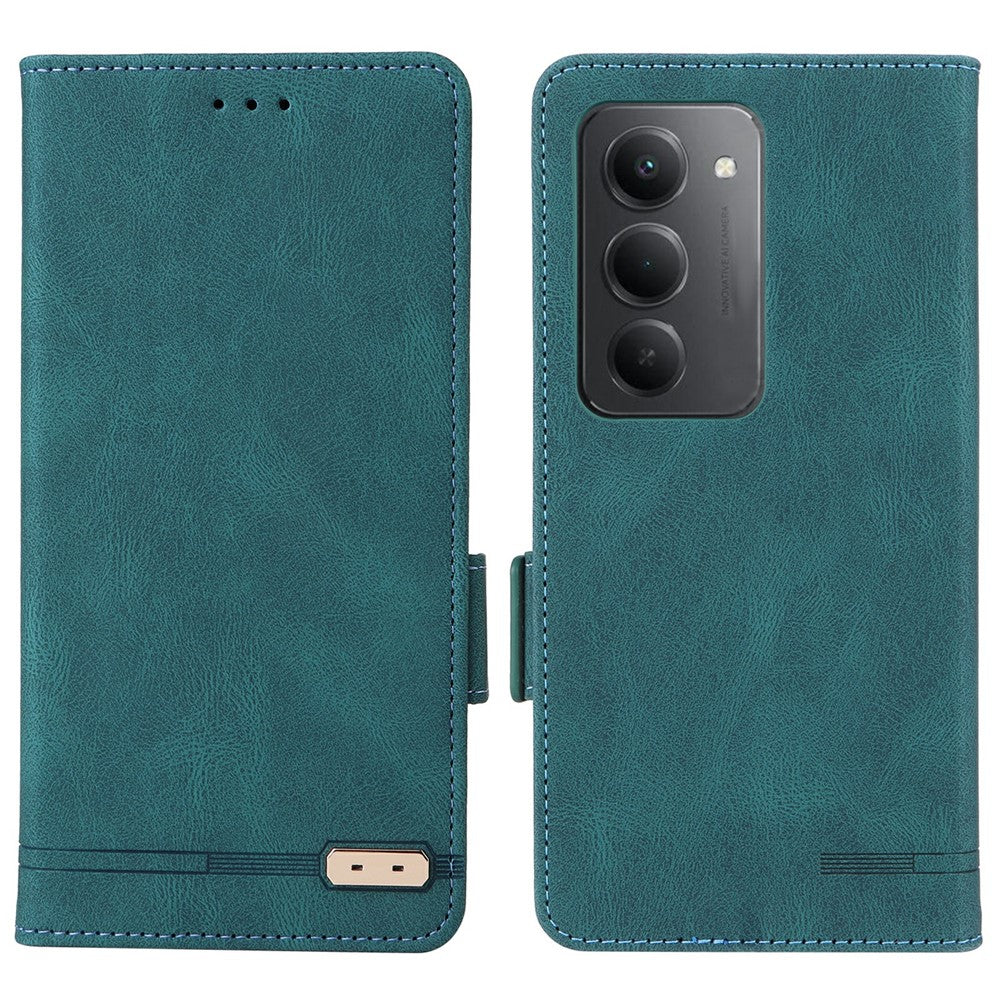 For Xiaomi Redmi 15 5G (Global) (169mm) Case Leather Wallet Flip Phone Cover with Hardware Decor
