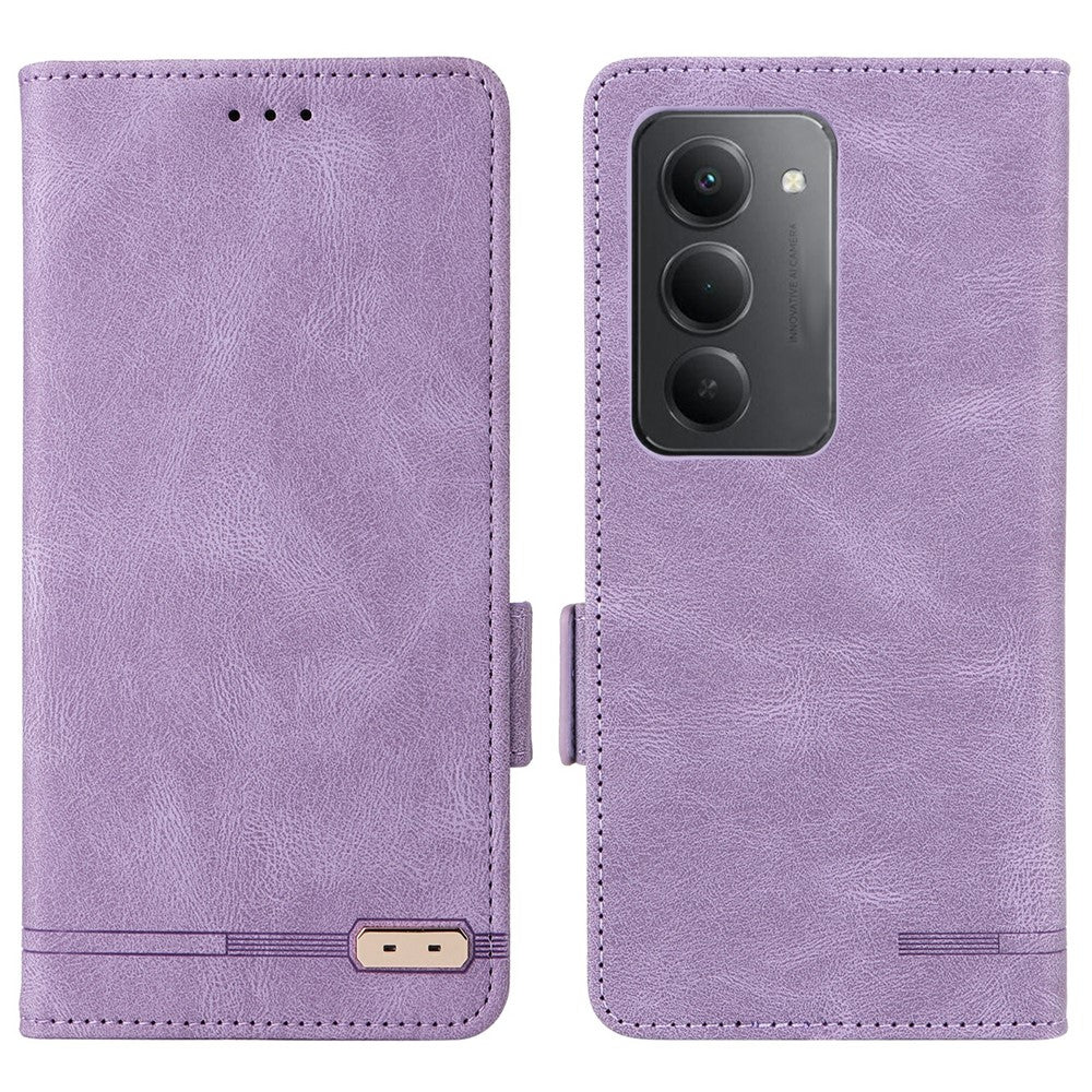 For Xiaomi Redmi 15 5G (Global) (169mm) Case Leather Wallet Flip Phone Cover with Hardware Decor