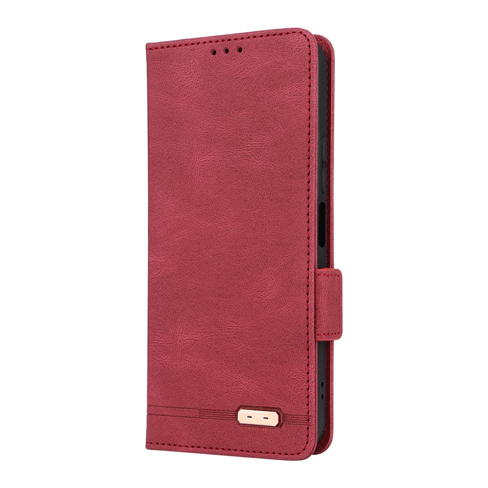 For Xiaomi Redmi 15 5G (Global) (169mm) Case Leather Wallet Flip Phone Cover with Hardware Decor