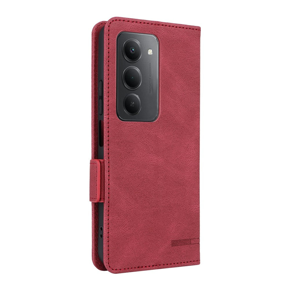 For Xiaomi Redmi 15 5G (Global) (169mm) Case Leather Wallet Flip Phone Cover with Hardware Decor