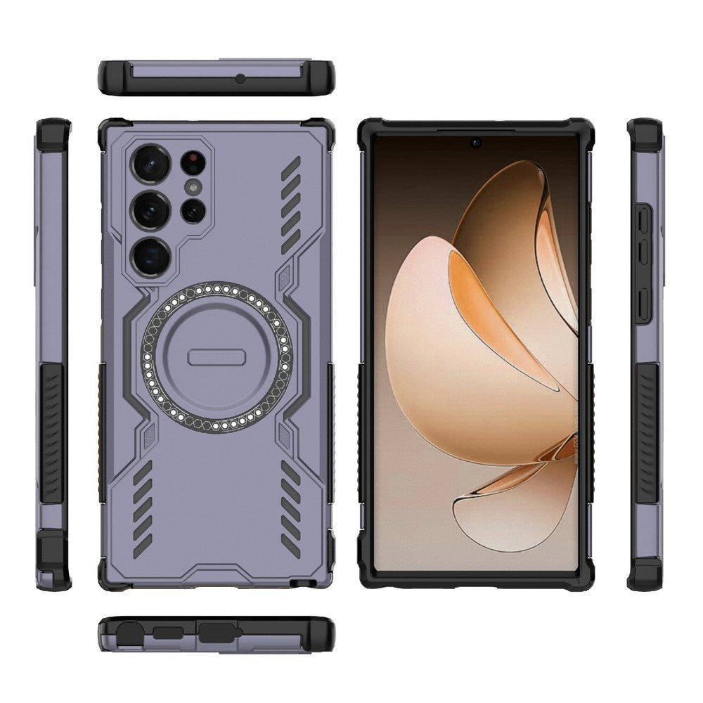 Galaxy S22 Ultra 5G magnetische Hülle – Mit Schmetterlingsrüstung & Hohlwärmeableitung