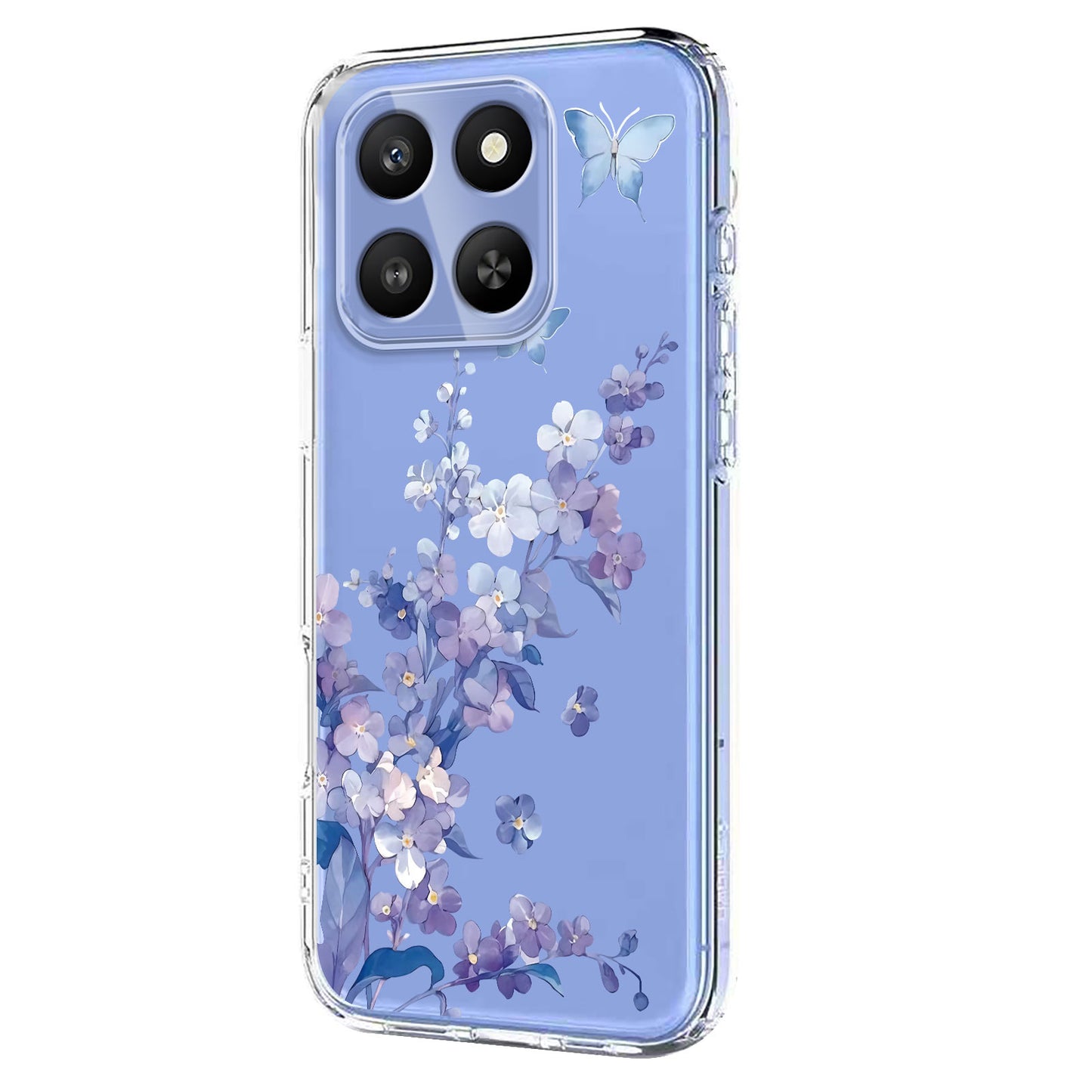 For Honor 400 Smart 4G / Honor 400 Smart 5G Case Butterfly Floral Pattern Printing TPU Phone Back Cover
