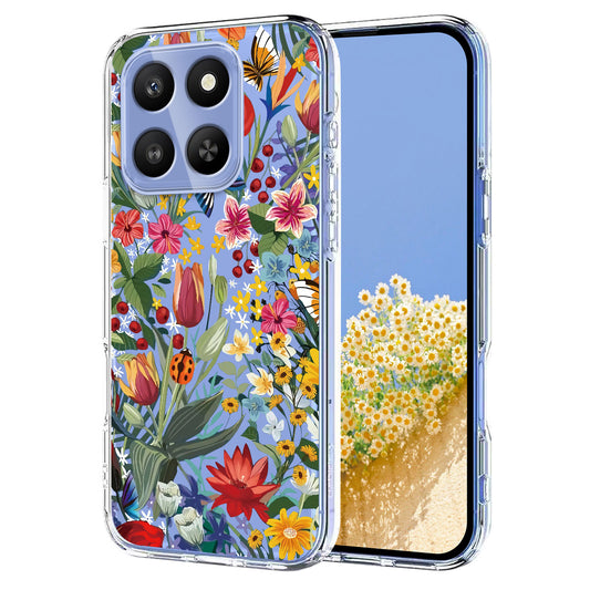 For Honor 400 Smart 4G / Honor 400 Smart 5G Case Butterfly Floral Pattern Printing TPU Phone Back Cover