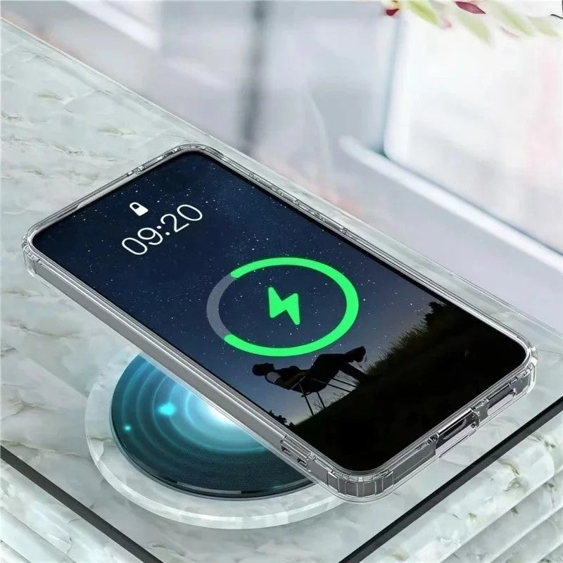 Galaxy A17 4G/5G magnetische Hülle – Mit 2 Stück Bildschirmfolien & transparent