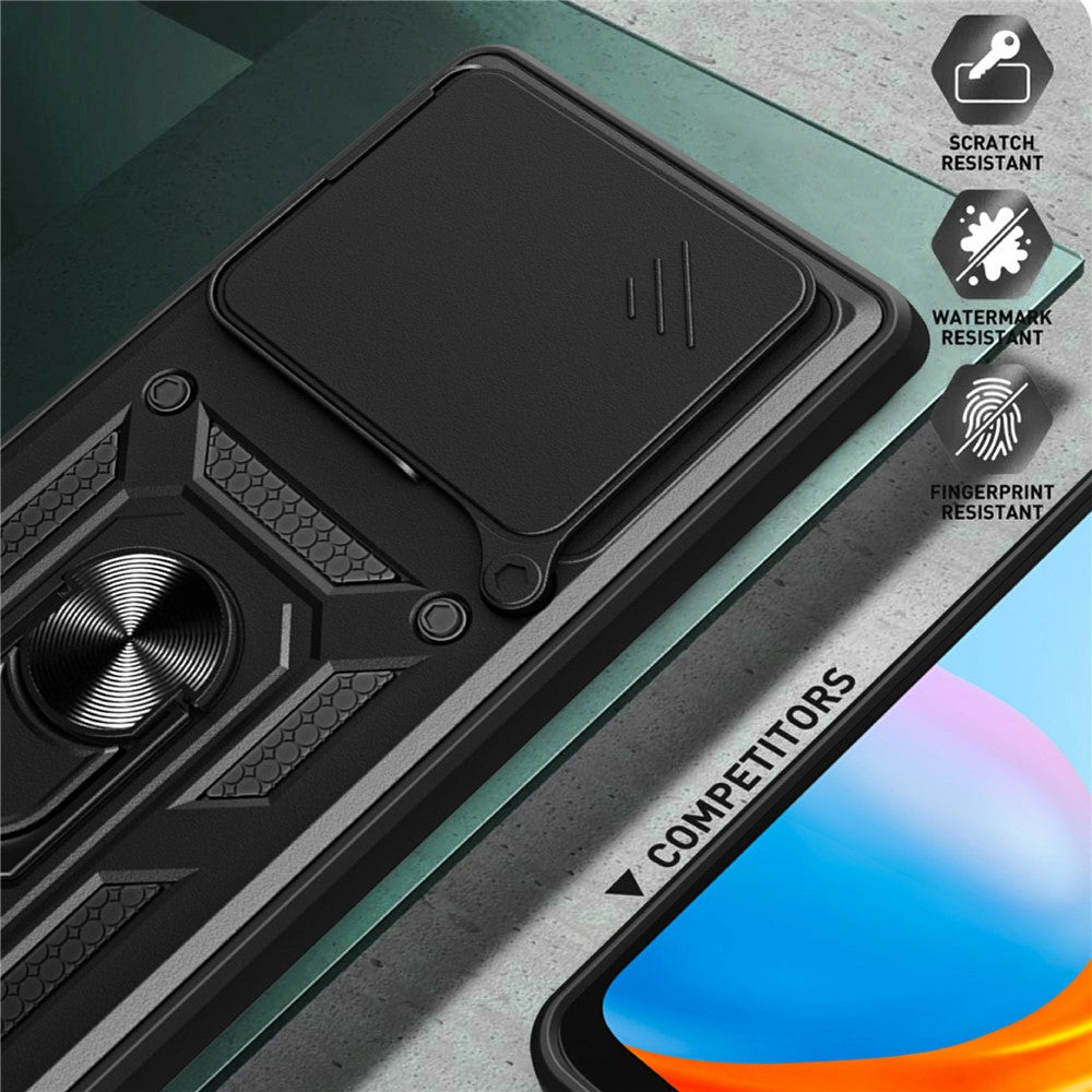 For Xiaomi Poco M8 Pro 5G / Redmi Note 15 Pro+ 5G (Global) Case with Slide Camera Lid PC + TPU Kickstand Phone Cover