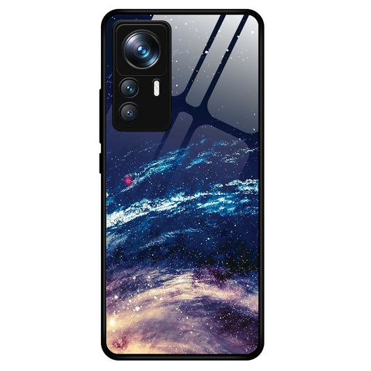Xiaomi 12T Pro 5G Handyhülle – Stilvolle Musterdruck- aus TPU + PC + gehärtetem Glas, kratzfeste Rückseite
