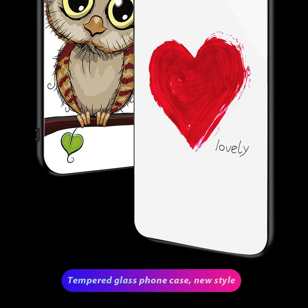 For Xiaomi 12T Pro 5G Stylish Pattern Printing TPU+PC+Tempered Glass Phone Protective Case Anti-Scratch Back Cover