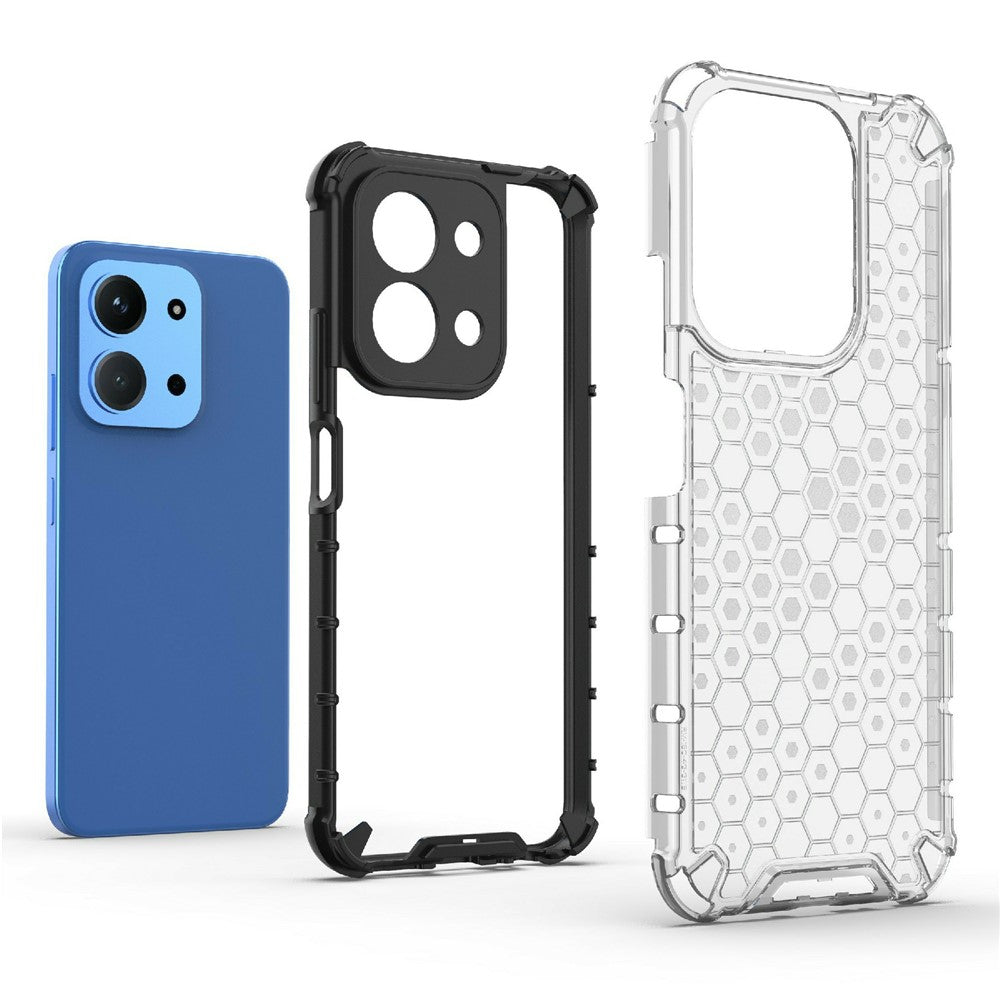 For Xiaomi Redmi 15C 4G (Global) (171mm)  /  Poco C85 4G (171mm) Case PC + TPU Phone Cover Honeycomb Shape