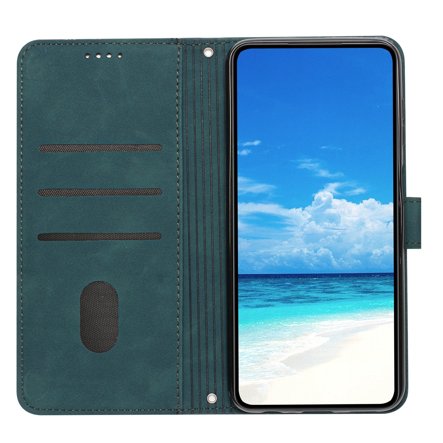 For Xiaomi 15T Pro Stand Case PU Leather Phone Cover Imprinted Heart Pattern