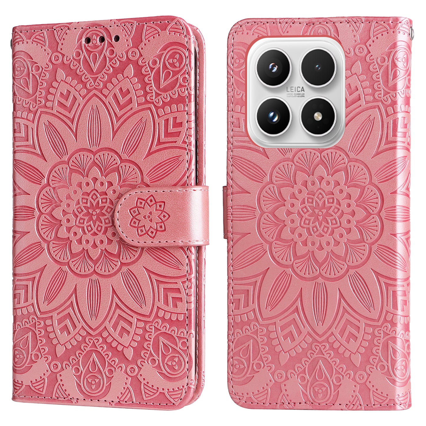 For Xiaomi 17 Case Sunflower Imprint Leather Wallet Phone Cover