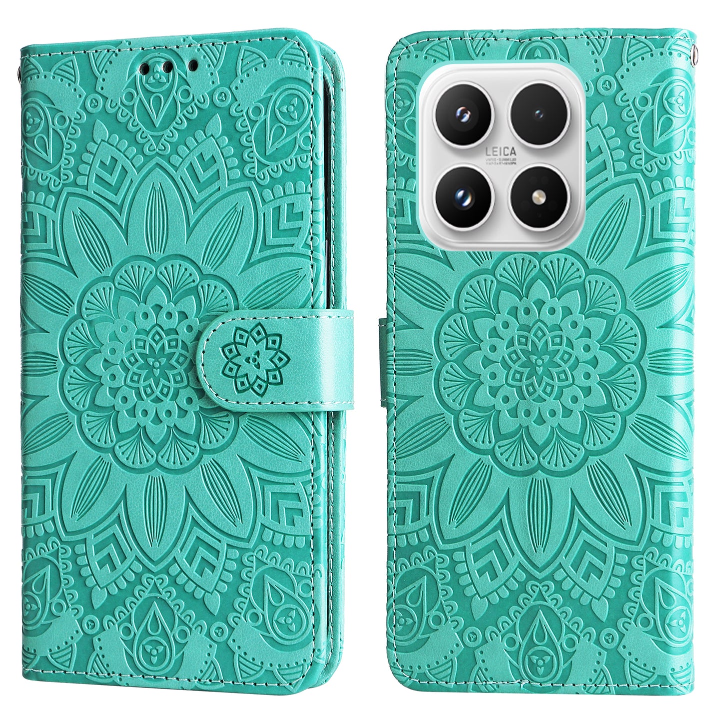 For Xiaomi 17 Case Sunflower Imprint Leather Wallet Phone Cover