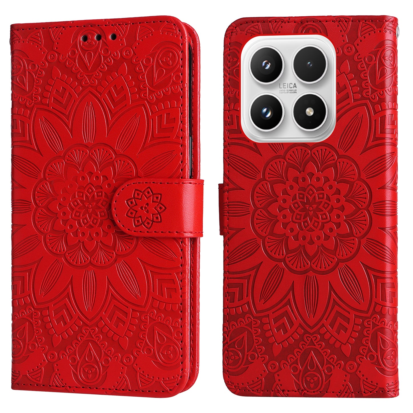 For Xiaomi 17 Case Sunflower Imprint Leather Wallet Phone Cover