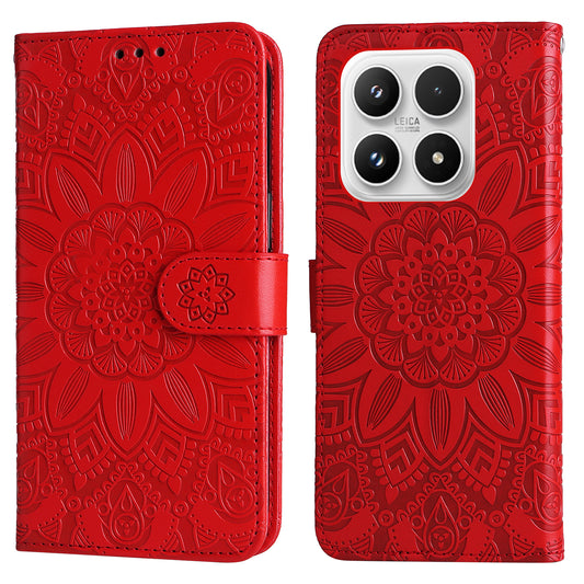 Xiaomi 17 Handyhülle – mit Sonnenblumen-Aufdruck, Leder-Geldbörsen