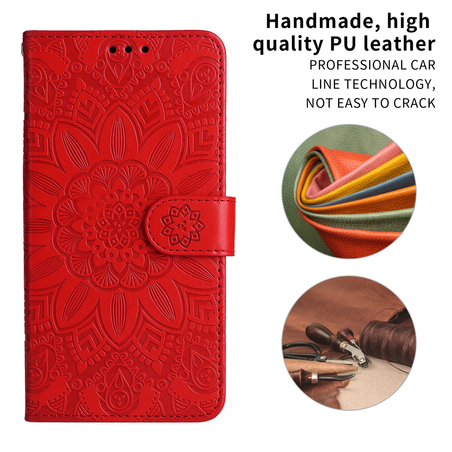 For Xiaomi 17 Case Sunflower Imprint Leather Wallet Phone Cover