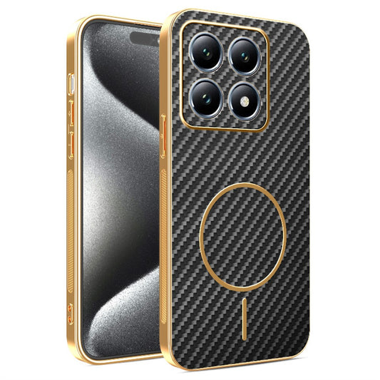 Xiaomi 15T Handyhülle – aus strukturiertem, galvanisiertem TPU mit Kohlefaser-Rückseite