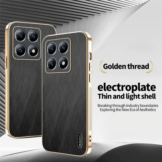 Xiaomi 15T Handyhülle – KADEM Gehäuse aus galvanisiertem Seidentextur-PU + TPU