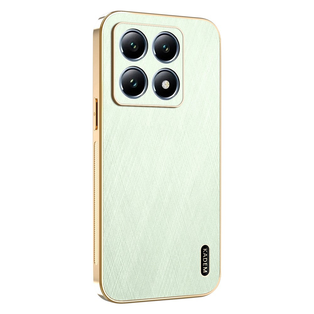 KADEM For Xiaomi 15T Case Electroplating Silk Texture PU + TPU Phone Back Cover