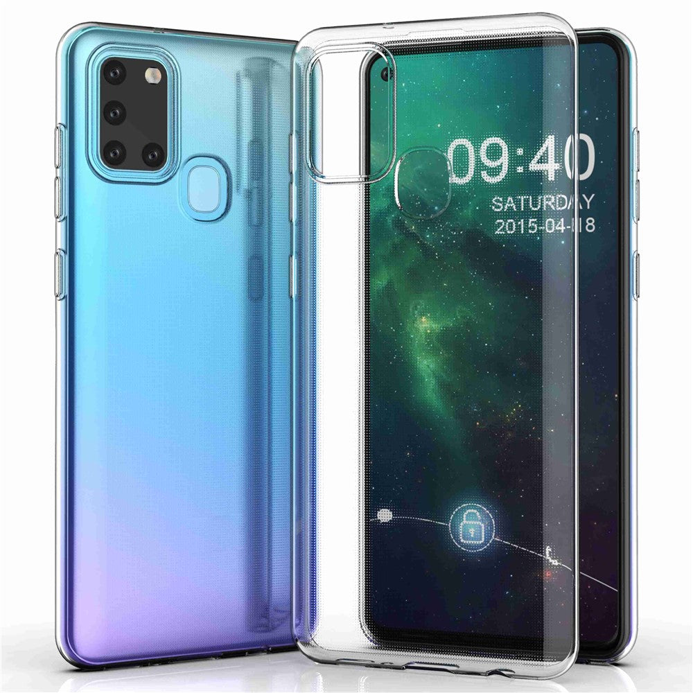 Galaxy A21s Transparente Hülle – Kratzfest, weich & stoßfest