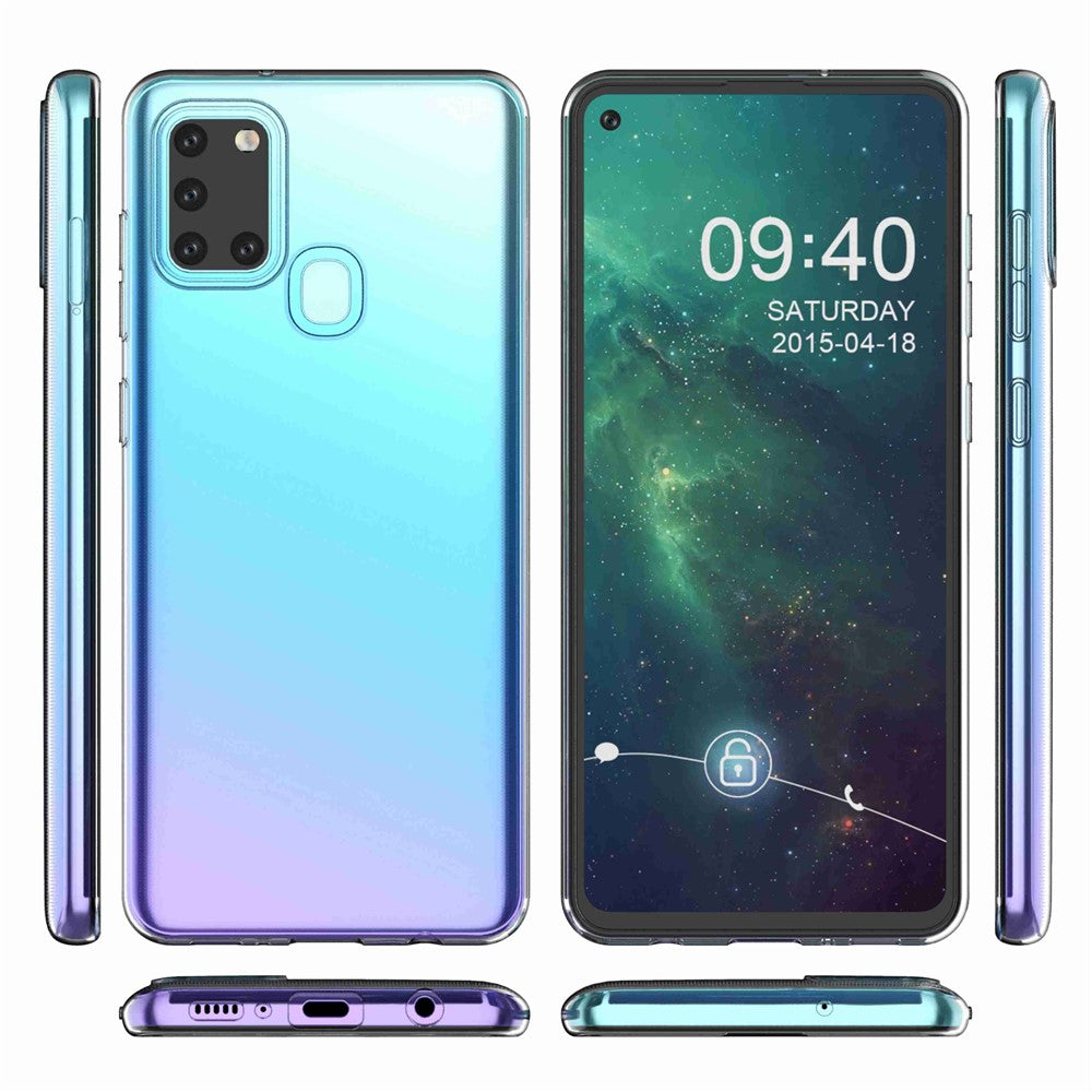 Galaxy A21s Transparente Hülle – Kratzfest, weich & stoßfest