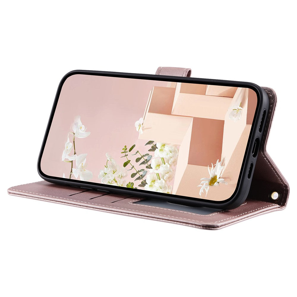 PU Leather Case for Honor 400 Smart 5G / 4G / X7d 5G / 4G Wallet Rhombus Grid Phone Cover with Shoulder Strap / Wrist Strap