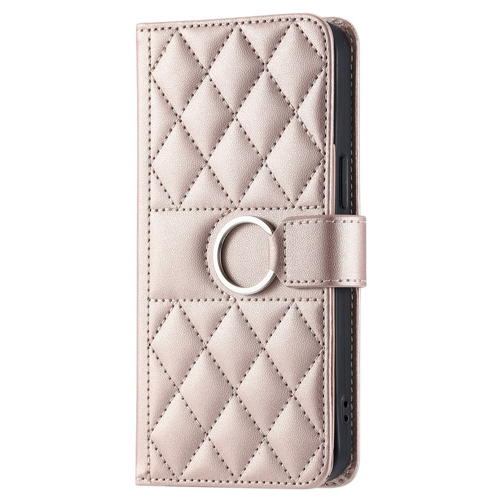 For Xiaomi 15T Pro Case Ring Buckle Wallet Stand Rhombus Crossbody Leather Mobile Cover