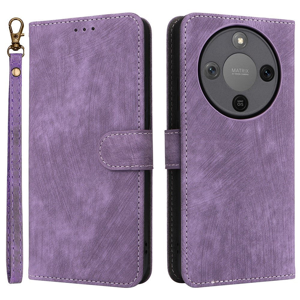 For Honor Magic8 Lite 5G / X9d 5G / X70 5G Case Wallet RFID Blocking PU Leather Phone Cover Stand with Strap