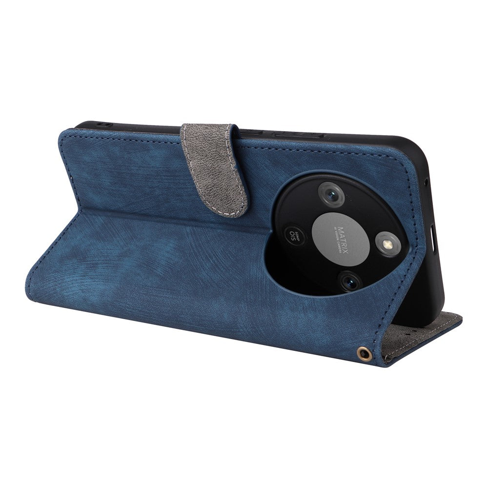 For Honor Magic8 Lite 5G / X9d 5G / X70 5G Case Wallet RFID Blocking PU Leather Phone Cover Stand with Strap