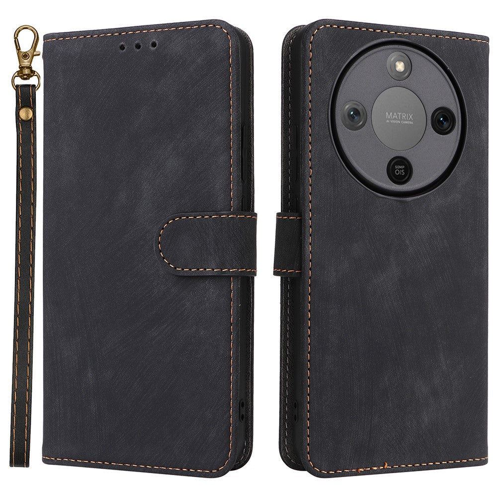 For Honor Magic8 Lite 5G / X9d 5G / X70 5G Case Wallet RFID Blocking PU Leather Phone Cover Stand with Strap