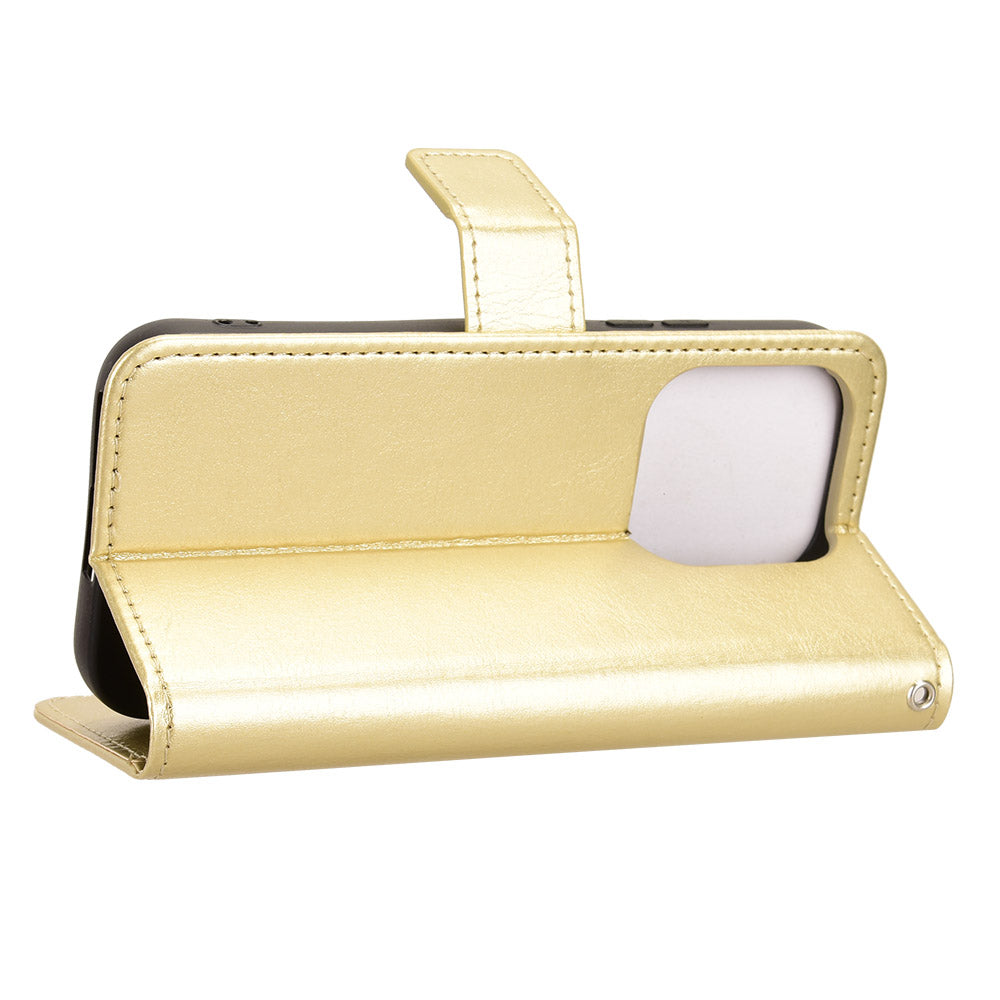 For Xiaomi 17 PU Leather Case with Strap Crazy Horse Texture Phone Wallet Cover