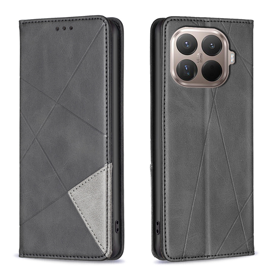 For Xiaomi 15T Pro Case Card Slots Geometry Imprint Leather Phone Cover