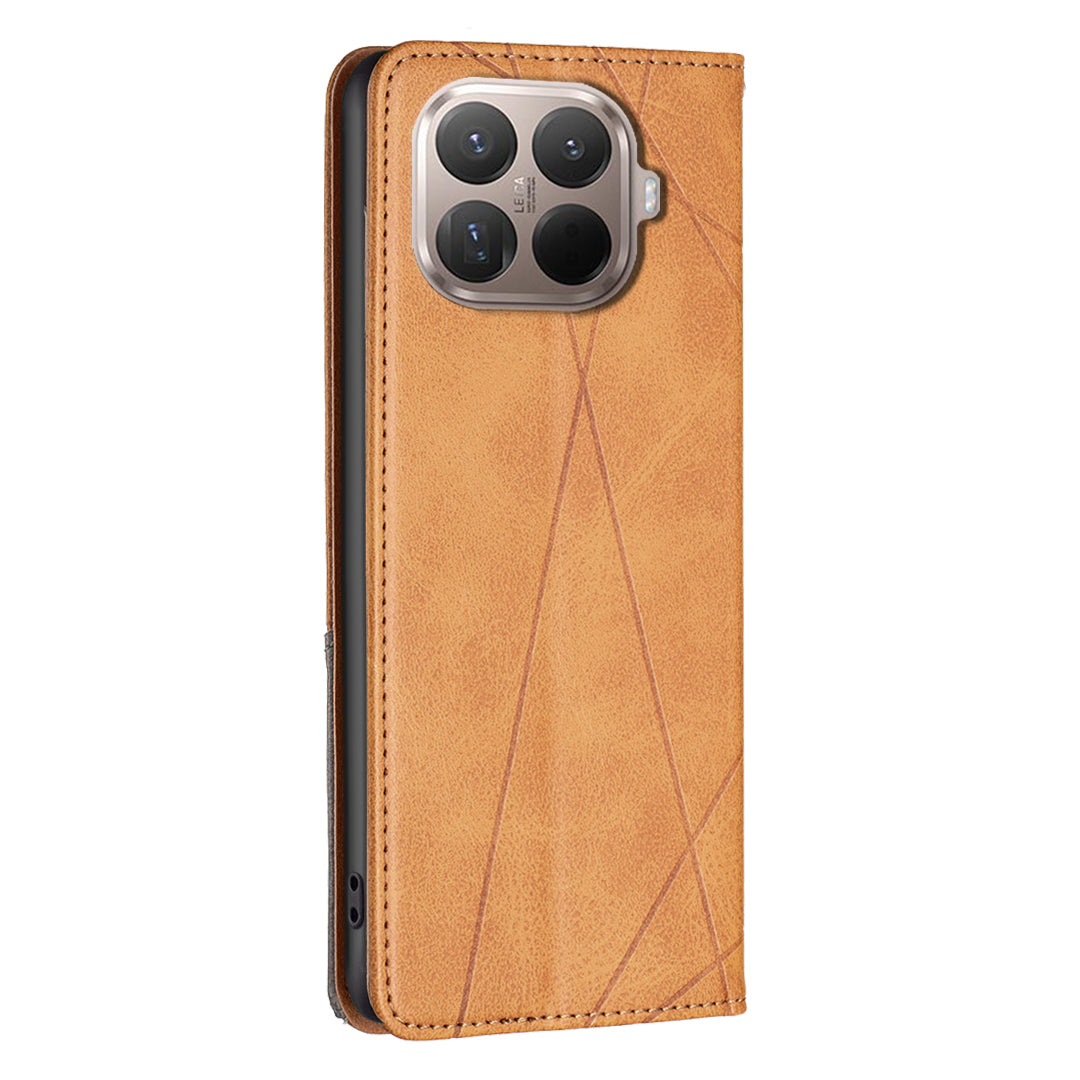 For Xiaomi 15T Pro Case Card Slots Geometry Imprint Leather Phone Cover
