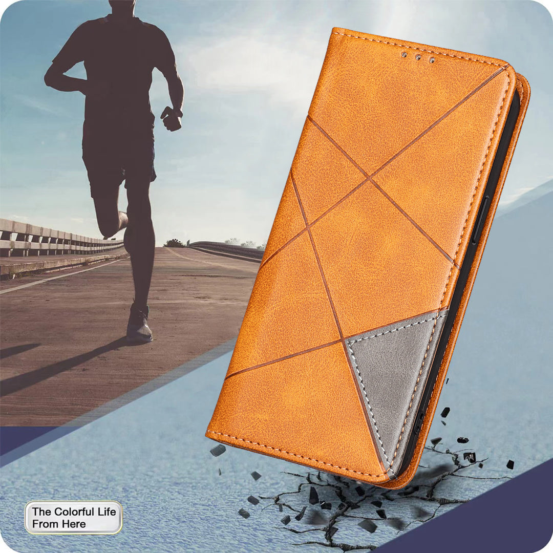 For Xiaomi 15T Pro Case Card Slots Geometry Imprint Leather Phone Cover