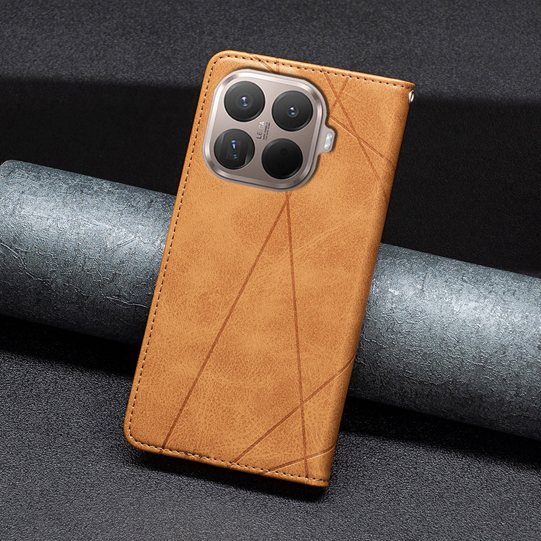 For Xiaomi 15T Pro Case Card Slots Geometry Imprint Leather Phone Cover