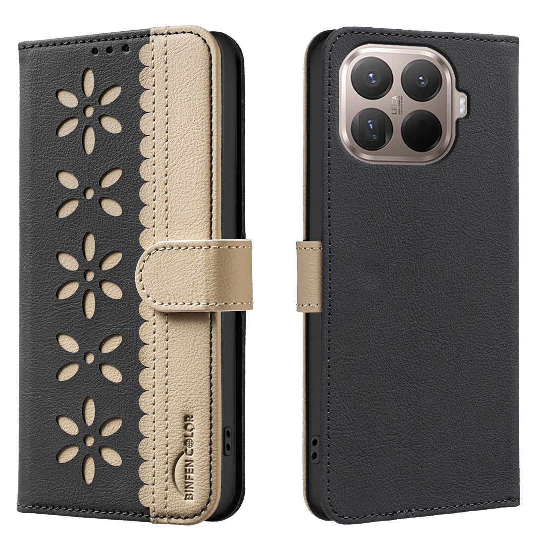 BINFEN COLOR For Xiaomi 15T Pro Leather Case  BF36 Floral Pattern Phone Cover RFID Blocking Wallet Stand