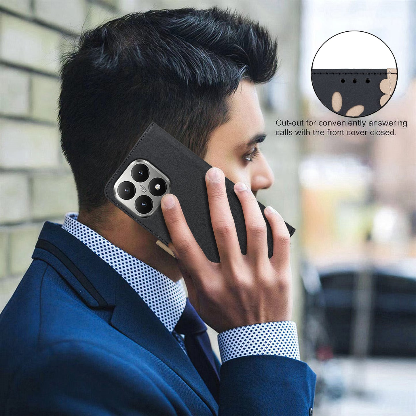 BINFEN COLOR For Xiaomi 15T Leather Case  BF36 Floral Pattern Phone Cover RFID Blocking Wallet Stand