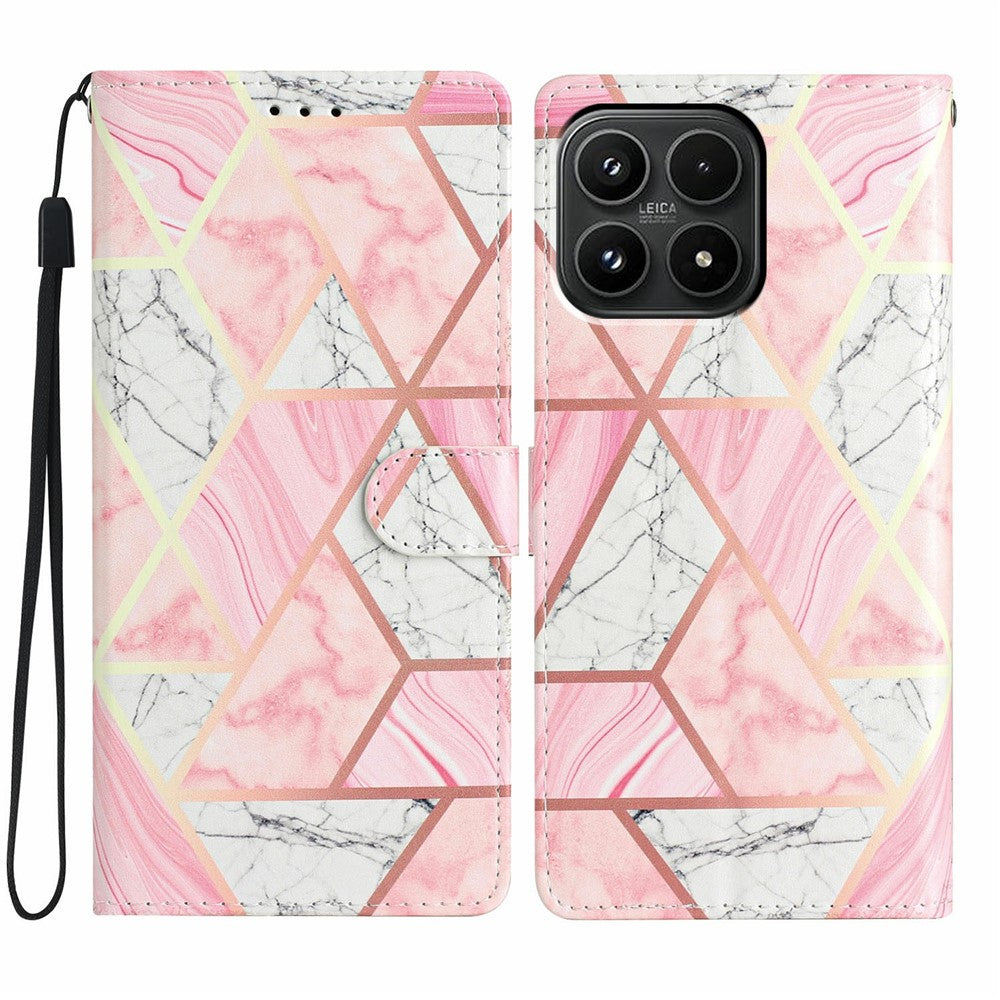 For Xiaomi 17 Wallet Case PU Leather Pattern Printing Stand Phone Cover with Strap