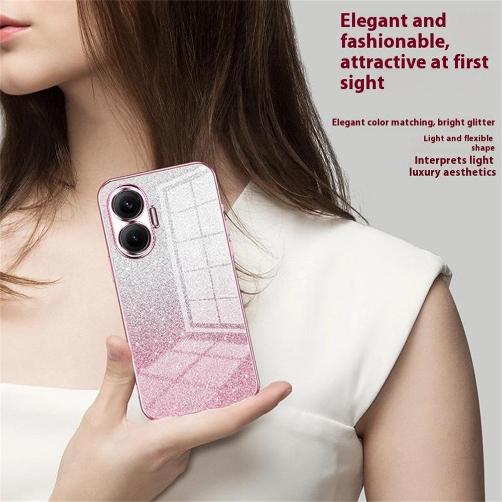 For Xiaomi Redmi Turbo 4 Pro 5G / Poco F7 5G Case Electroplating Gradient Glitter TPU Phone Cover