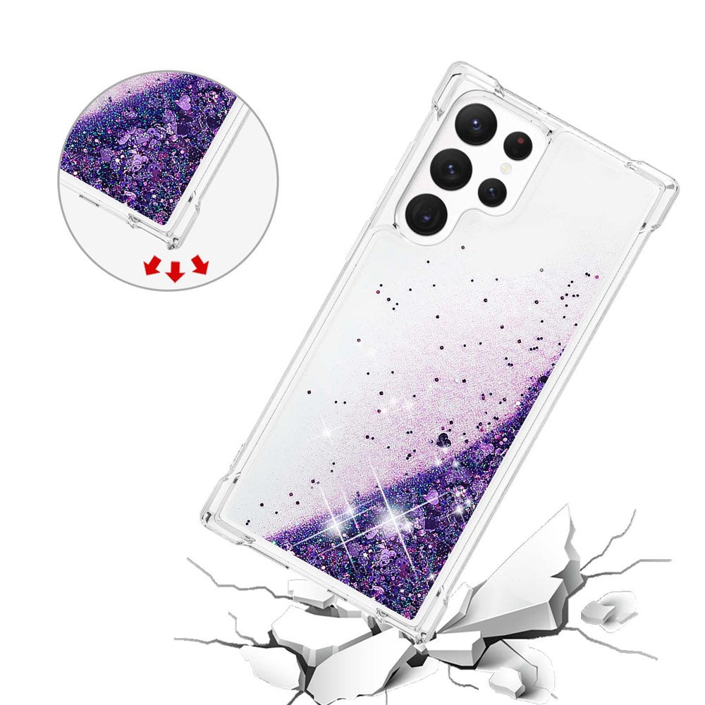 Galaxy S23 Ultra Glitzer-Hülle – Stoßfest & mit Treibsand