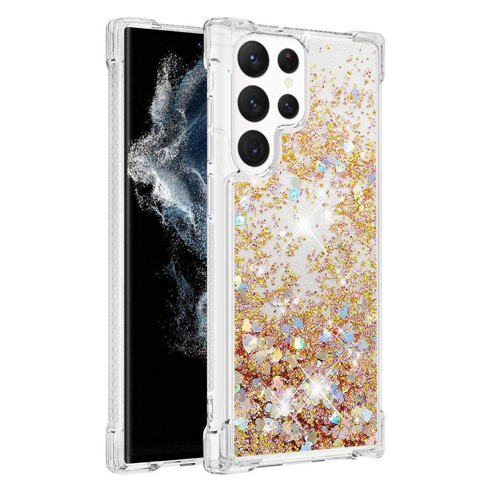 Galaxy S23 Ultra Glitzer-Hülle – Stoßfeste Handyrückseite