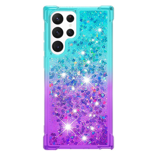 Galaxy S23 Ultra Glitter-Hülle – Farbverlauf mit funkelndem Puder