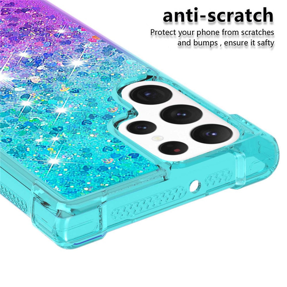 Galaxy S23 Ultra Glitter-Hülle – Farbverlauf mit funkelndem Puder