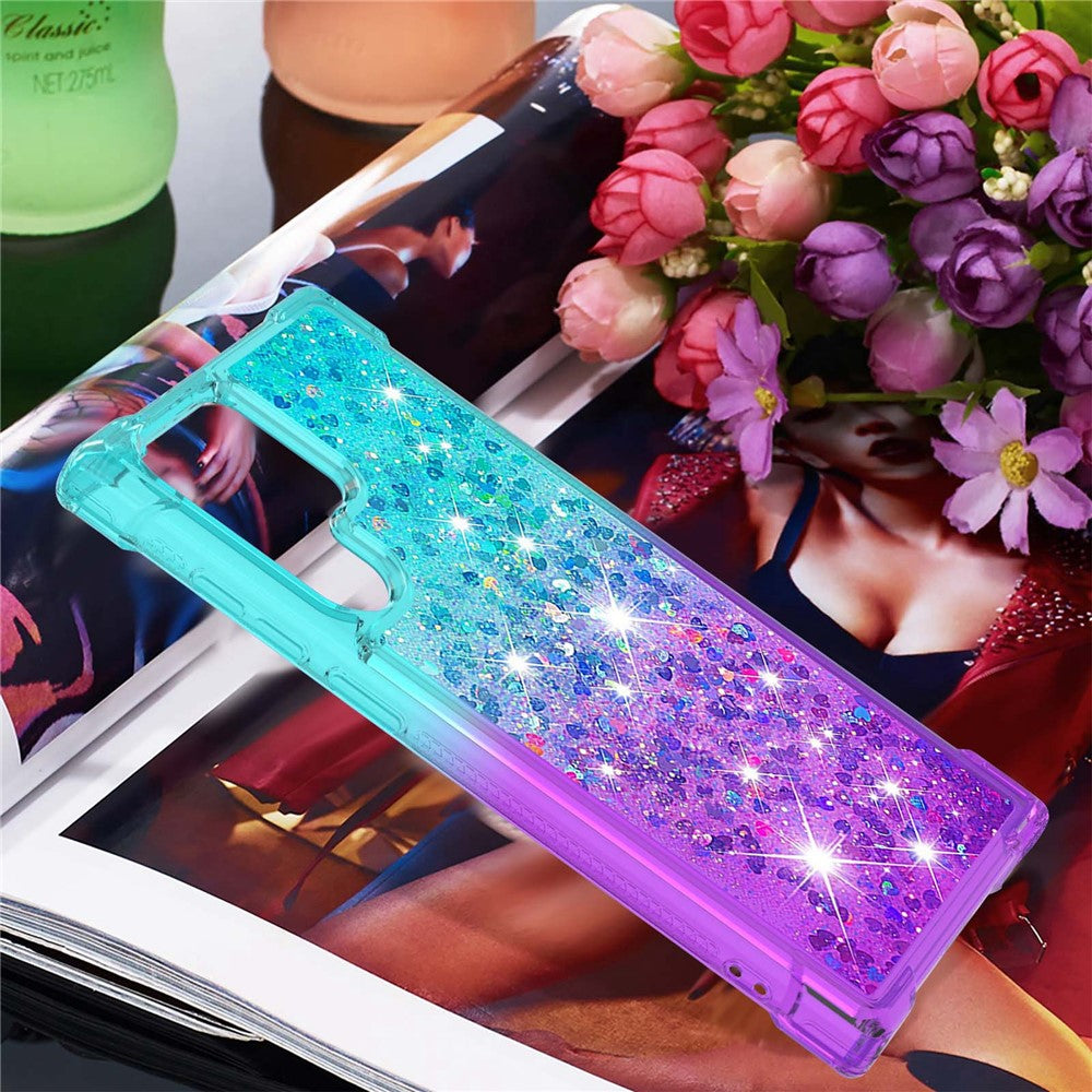 Galaxy S23 Ultra Glitter-Hülle – Farbverlauf mit funkelndem Puder