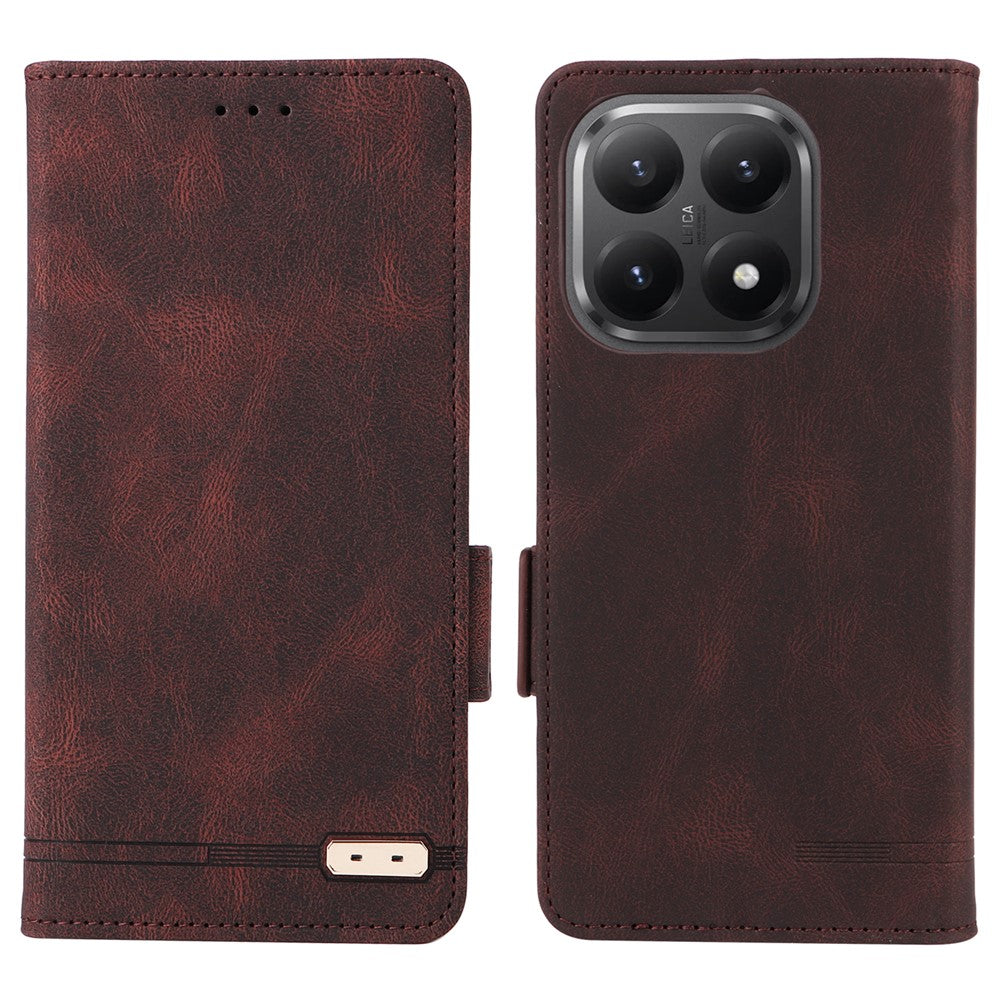 For Xiaomi 15T Case Leather Wallet Flip Phone Cover with Hardware Decor