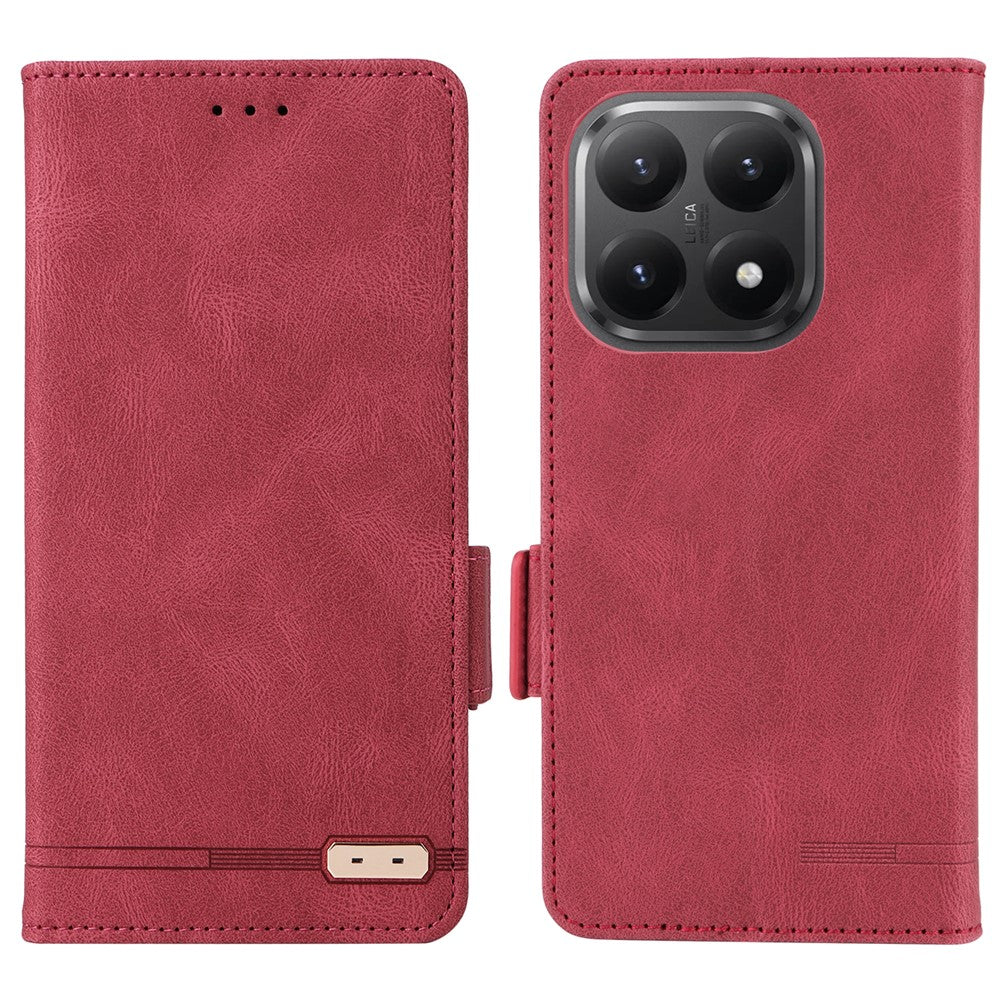 For Xiaomi 15T Case Leather Wallet Flip Phone Cover with Hardware Decor